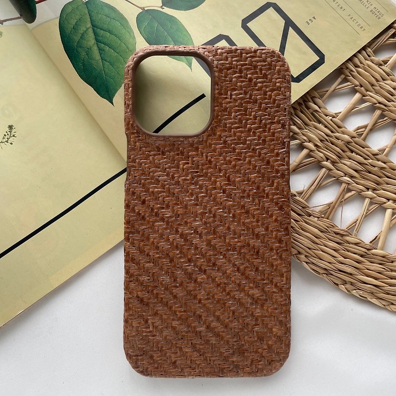 Classic Rattan Cell Phone Case for iPhone Samsung Galaxy - Phone Accessories - Other Materials Brown
