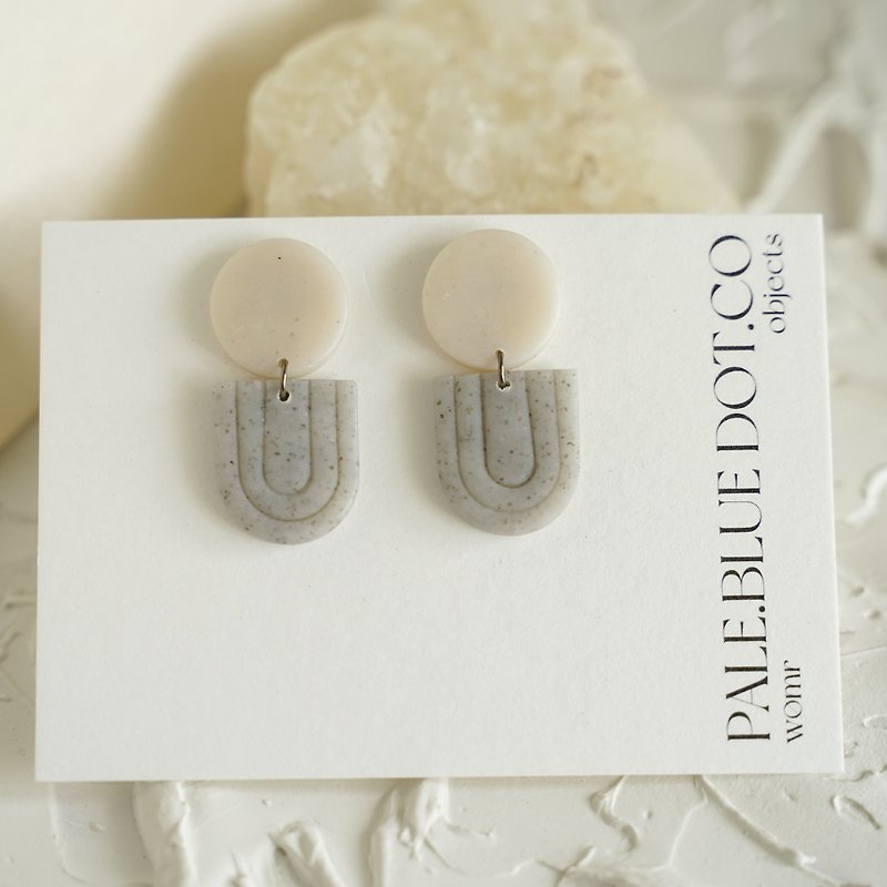 Granite Dabih earrings - Earrings & Clip-ons - Resin Gray