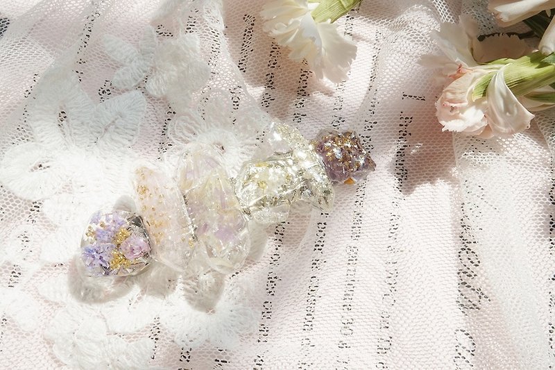 Pearsea Weibo ピ ア ス - purple silver tone ore-shaped hairpin - Hair Accessories - Plants & Flowers Silver