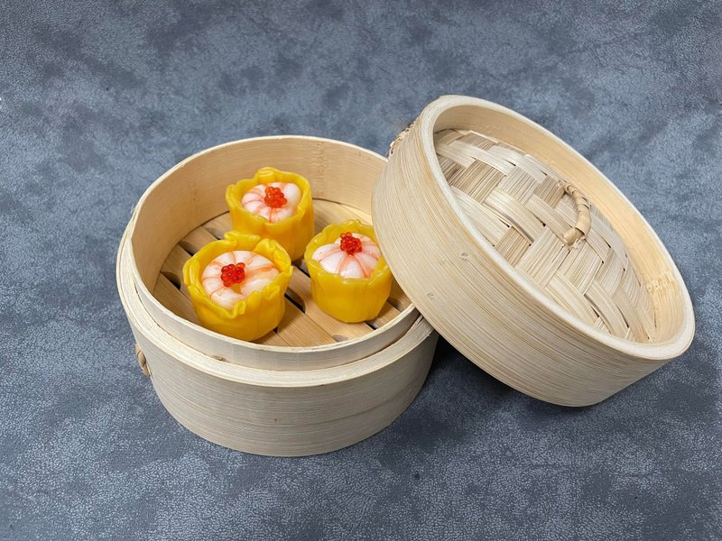 Dim Sum Candle Series - Shrimp Siu Mai Candle Gift Souvenir Hong Kong - เทียน/เชิงเทียน - ขี้ผึ้ง 