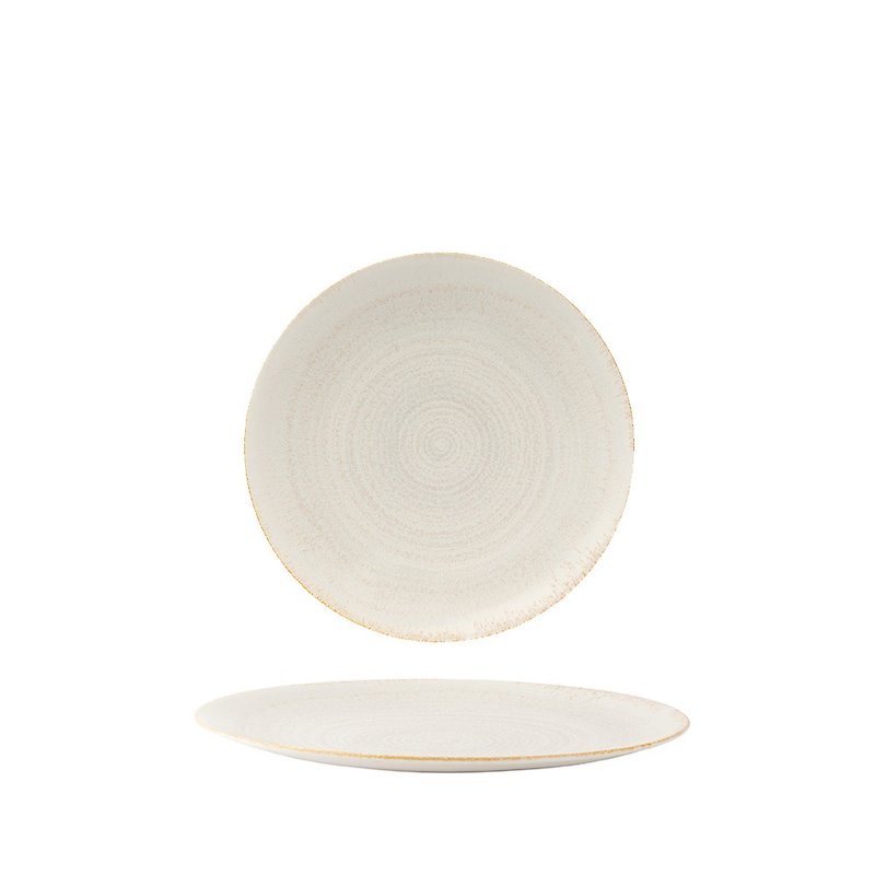E.C.O.大地系列-27CM餐盤-珍珠白 - 盤子/餐盤 - 瓷 白色