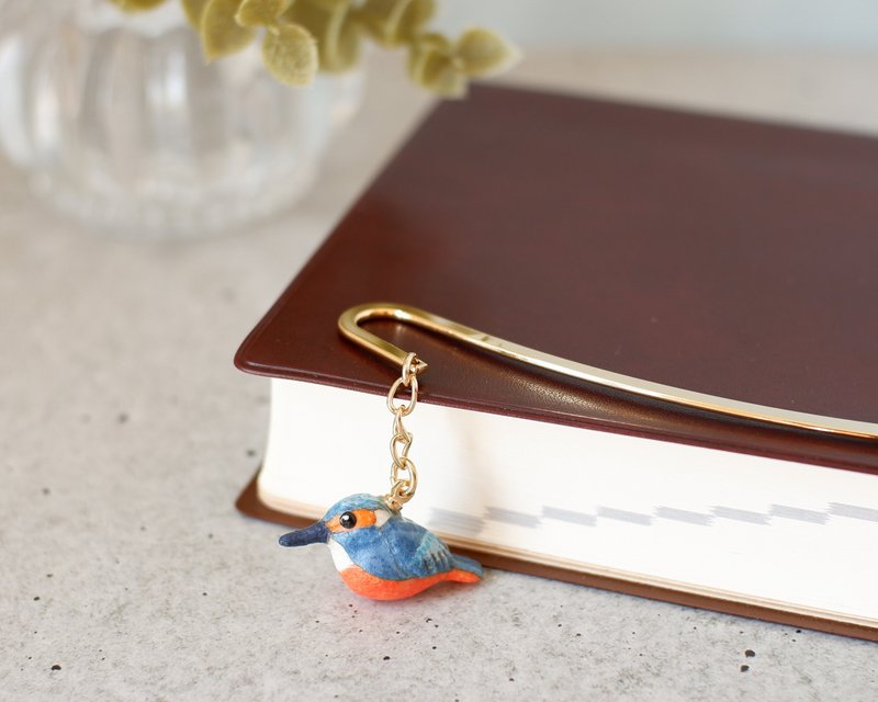 Washi paper accessory bookmark Kingfisher Wild bird - Bookmarks - Other Materials Blue