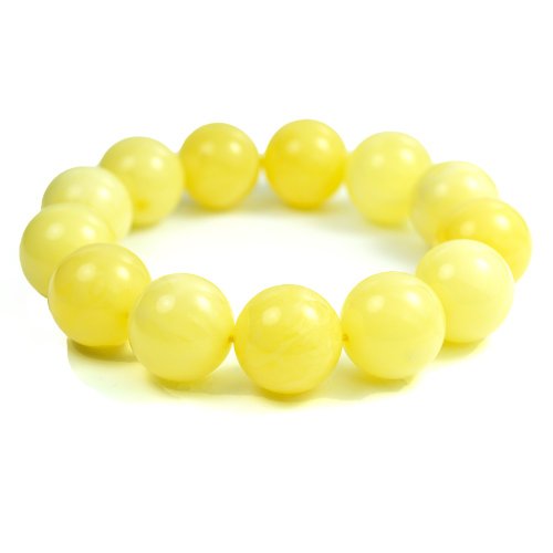 正佳珠寶 Gemsrich Jewelry 【正佳珠寶】蜜蠟琥珀手珠 頂級白金滿蜜手串 蜜蠟手鍊 18mm蜜蠟
