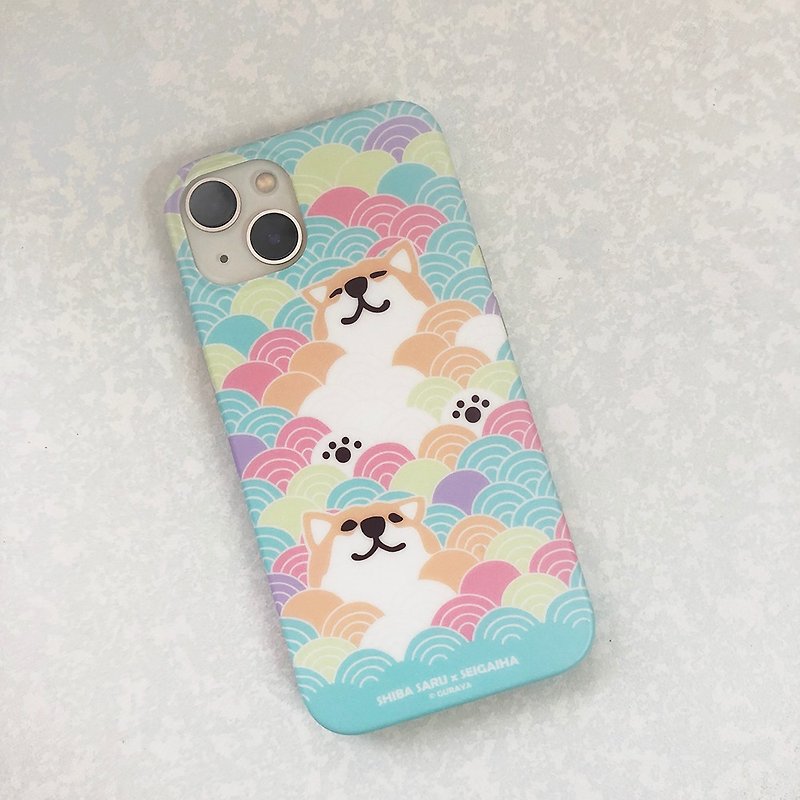 新しい倉庫海の波紋チャイ柴犬アップルiPhone13ケース - スマホケース - プラスチック 