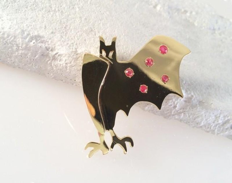 Bat Spineled Wing　コウモリ真鍮ブローチ - 胸針 - 其他金屬 