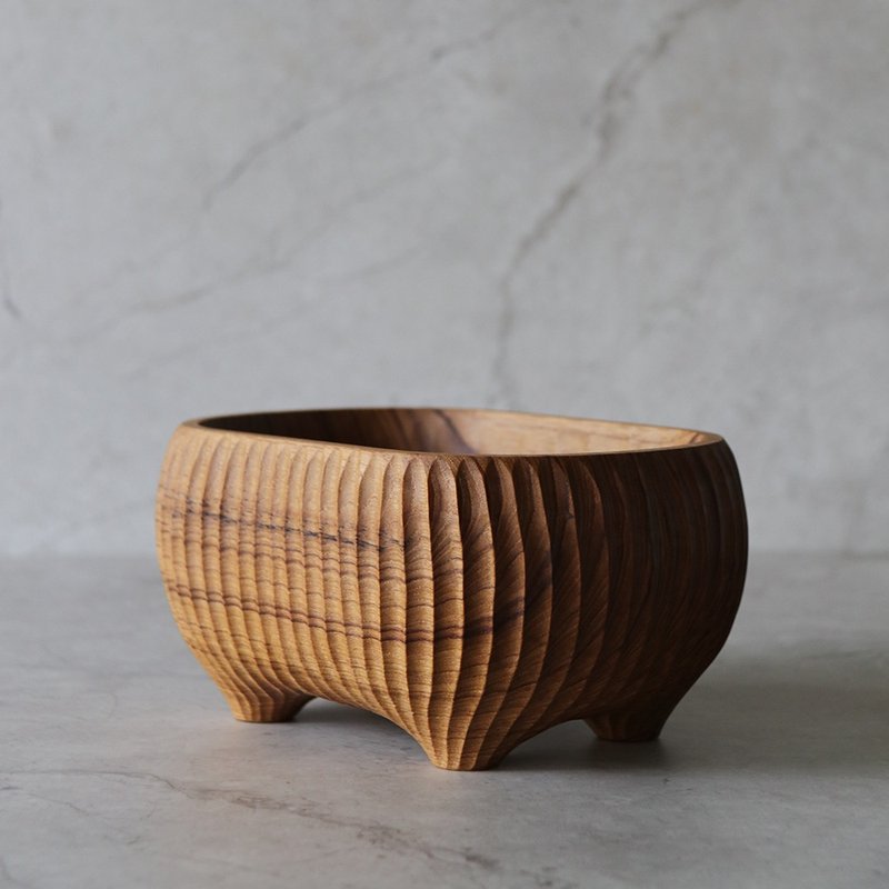 Teak bowl hand-carved salad bowl - ถ้วยชาม - ไม้ 