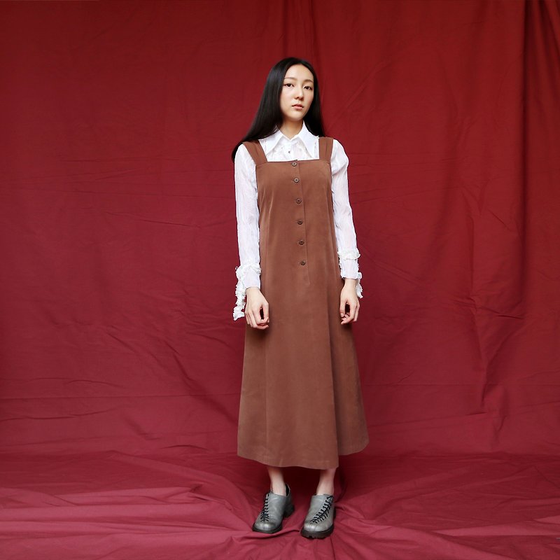 Pumpkin Vintage. Vintage suspenders dress - One Piece Dresses - Other Materials Brown