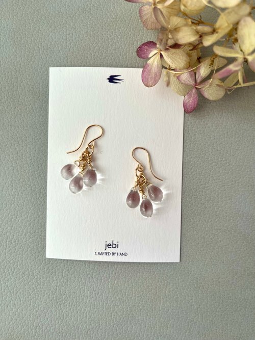 jebi-handmade ガラスのシンプルピアス