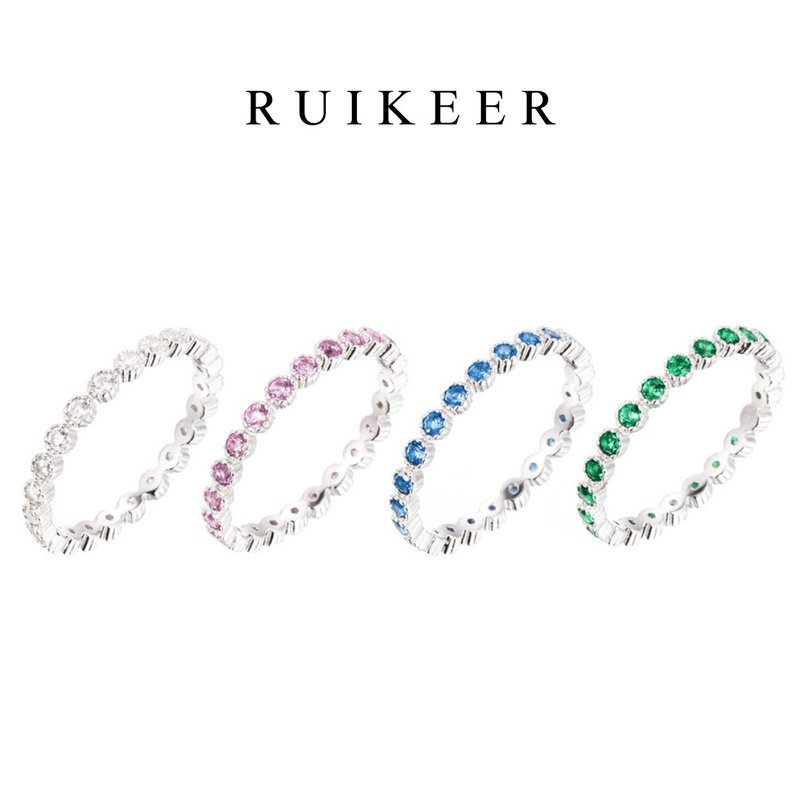 S925 Sterling Silver | Radiant Hues Ring - General Rings - Sterling Silver Silver