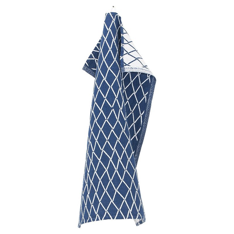 ESKIMO棉麻萬用巾  (藍莓) - 餐桌布/餐墊 - 棉．麻 藍色