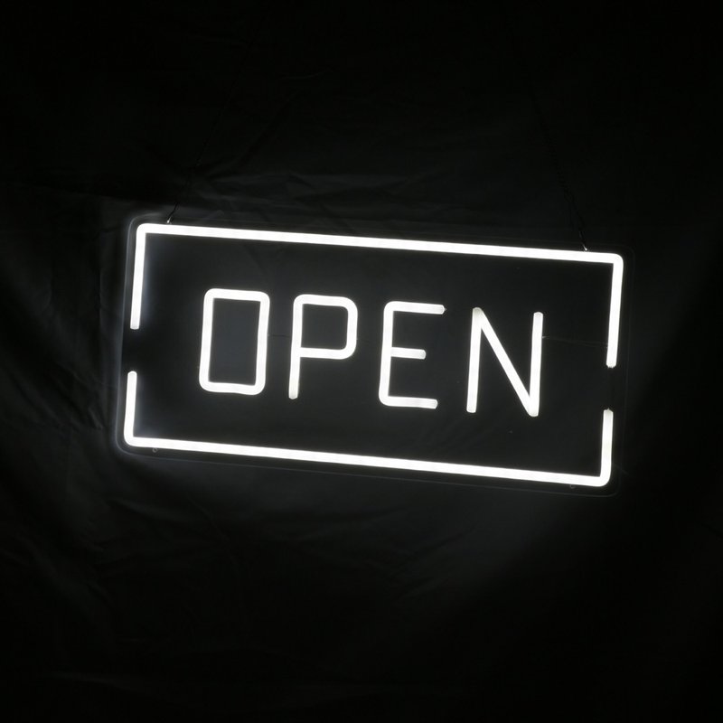 Open LED Neon Sign for Home Office Party Wall Bar Gym Birthday Holiday - Lighting - Acrylic Transparent