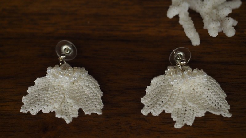 Grape Leaf Crochet Ear Stitch Handmade - ต่างหู - ผ้าฝ้าย/ผ้าลินิน 