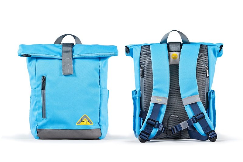 Explorer's shoulder backpack (medium blue) - กระเป๋าเป้สะพายหลัง - เส้นใยสังเคราะห์ สีน้ำเงิน