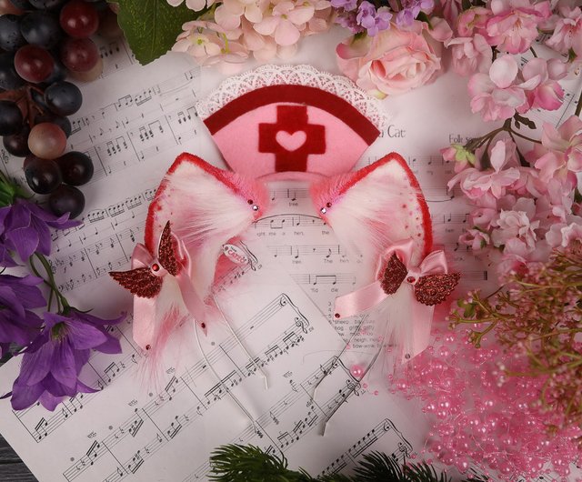 Pink Nurse Cat Ears - Shop Catzo Club Hair Accessories - Pinkoi