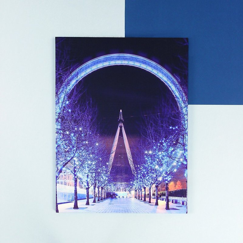 英倫無框畫 璀璨倫敦眼 40x30cm 室內設計 布置 飾品 裝飾 - 掛牆畫/海報 - 木頭 多色