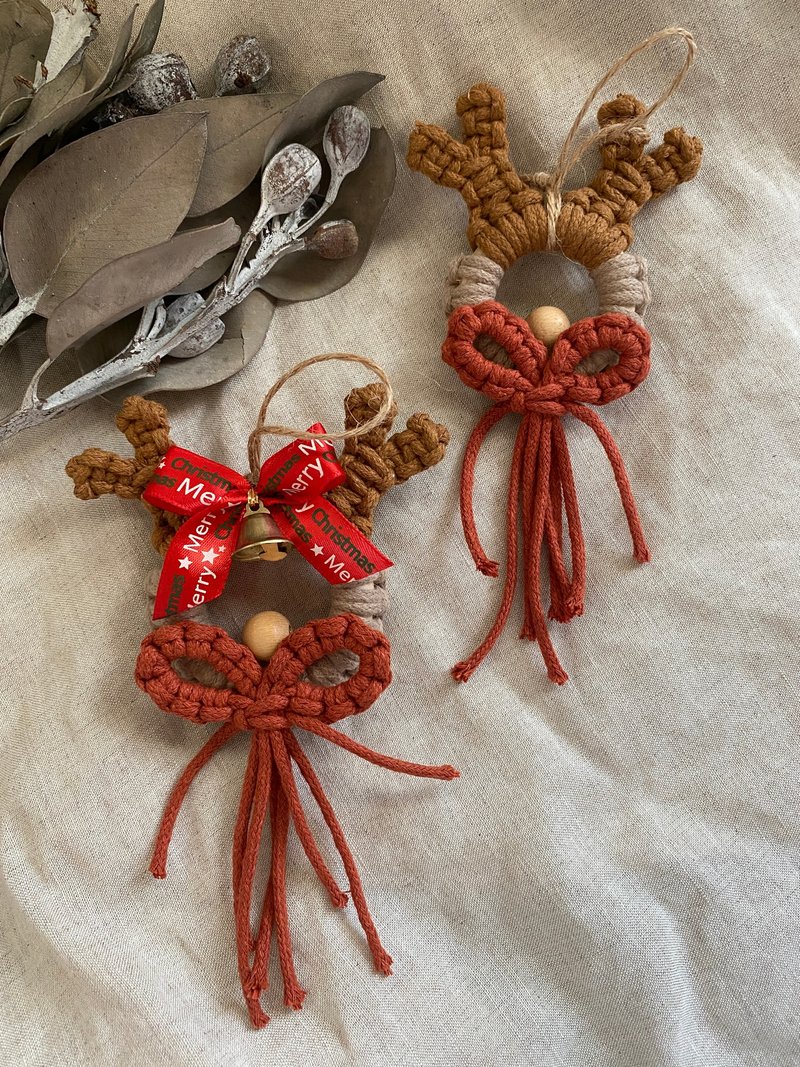 Christmas Elk Ornament-Bell Style - Items for Display - Cotton & Hemp 