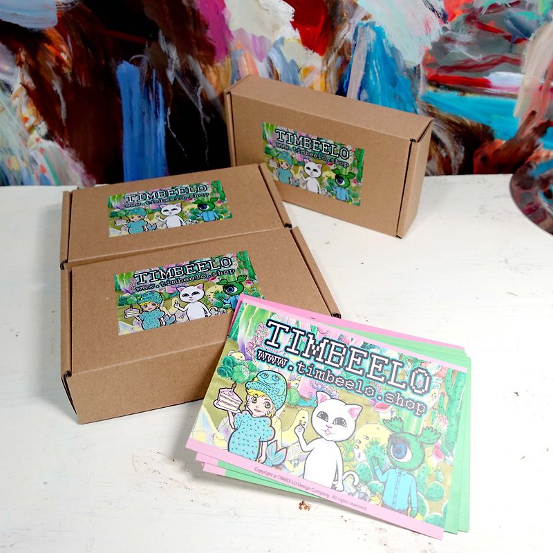 加購包裝紙盒及防壓袋 附送一張實體NFT貓咪圖案卡 每款卡限量5張 - 禮物盒/包裝盒 - 紙 多色