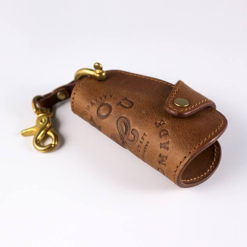 HEYOU handmade - Leather Key Holder - ที่ห้อยกุญแจ - หนังแท้ สีนำ้ตาล