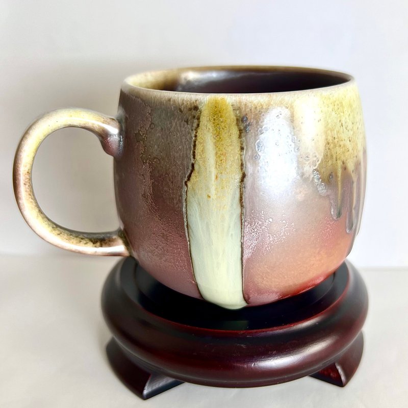 Colorful Wood Fired 6 Days Series Coffee Cup Green 21 Kiln Sweat Version This style is not available for selection - Mugs - Pottery 