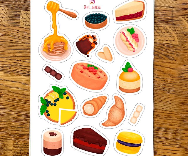 Food Stickers Scrapbooking, Food Stickers Notebook