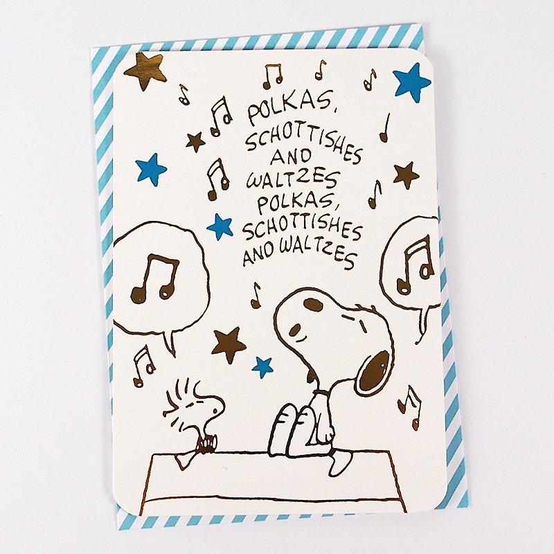 Snoopy let us sing loudly [Hallmark Pop-up Card Birthday Wishes] - การ์ด/โปสการ์ด - กระดาษ สีน้ำเงิน