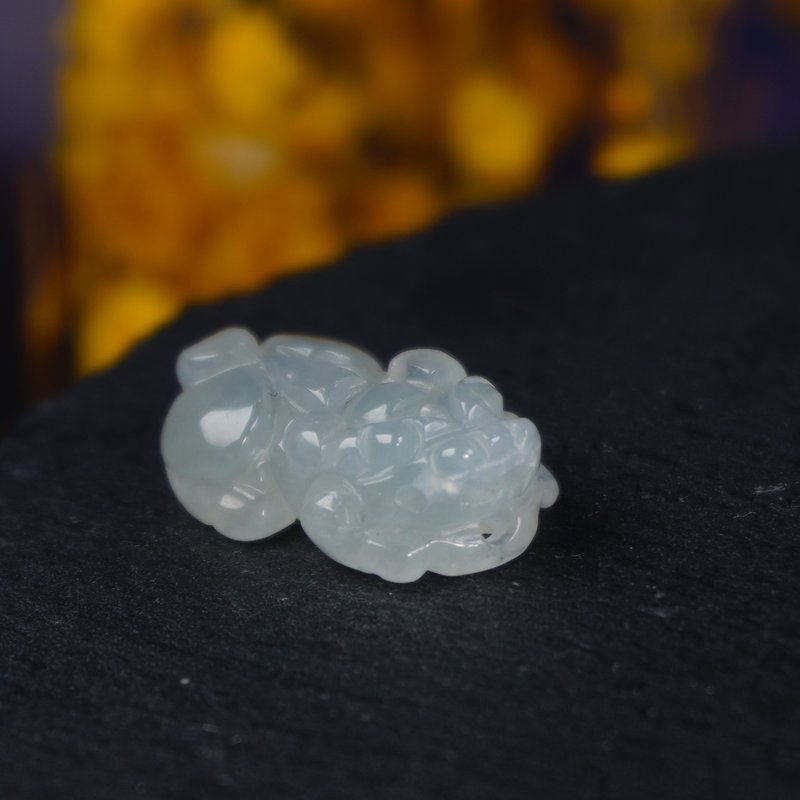 [Lucky Beast] Ice Jade War God Pixiu | Natural Burmese Grade A Jade | Gift - Charms - Jade Transparent