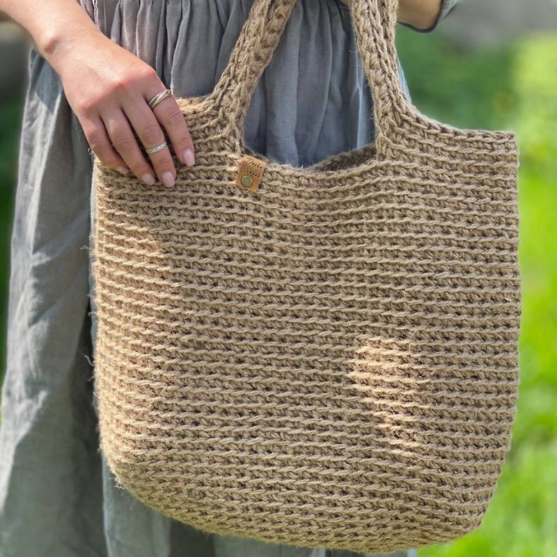 Crochet tote bag Eco bag Vintage bag Tote bag Shopping bag Crochet beach bag - Handbags & Totes - Eco-Friendly Materials 