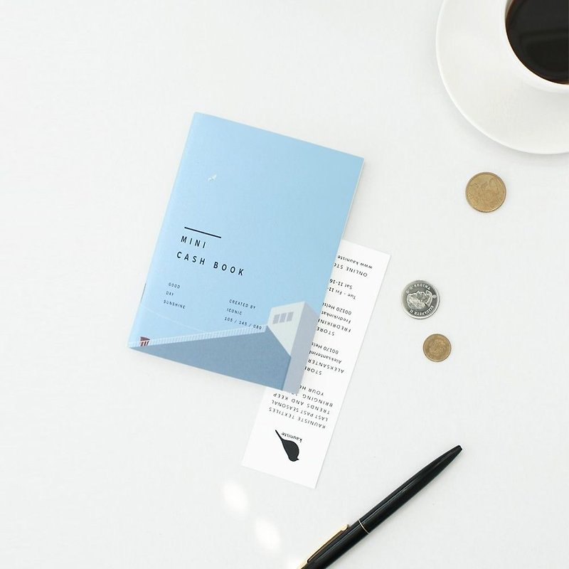 ICONIC A6 Mini Cash Book V3-Sky, ICO52798 - Notebooks & Journals - Paper Blue