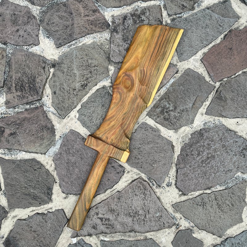 I sell Sword Demon Sword, Ji Ji Art Wooden Knife Collection, Wooden Knife, Handmade Wooden Sword, Green Sandalwood - Items for Display - Wood Green