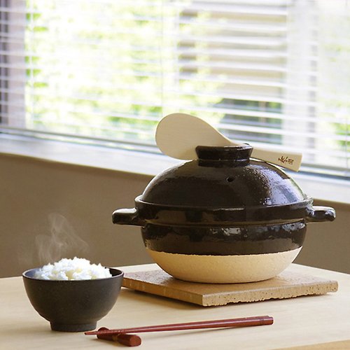 Japan's FORMLADY Japanese-made Banko-yaki-fired three-in-one wood-covered  feather-cauldron rice cooker (with inner lid)