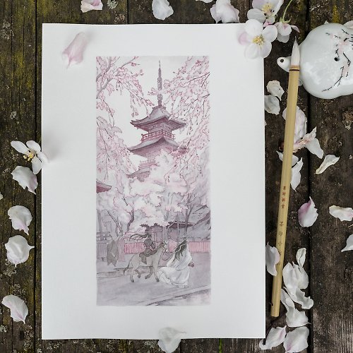 Forget About Regrets Art Print Hanami inspired by Mo Dao Zu Shi /A4/ Directly from Artist