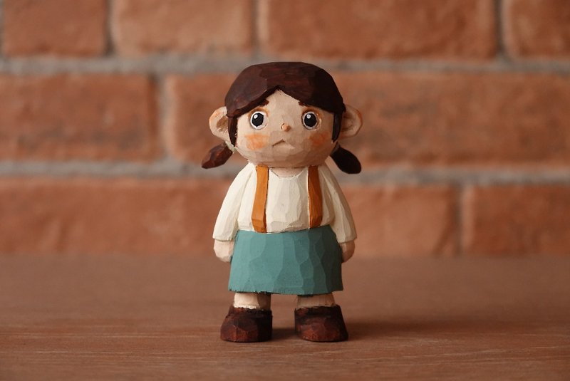 Uni the girl - Stuffed Dolls & Figurines - Wood Khaki