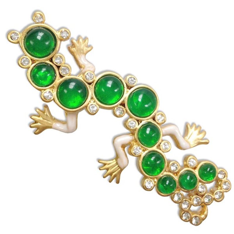 Shaluomanda pin - Brooches - Other Metals Green