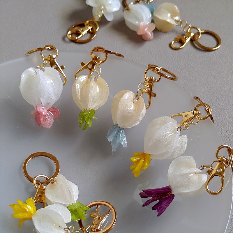 【Flower Elf】Keychain│Pendant│Eternal Flowers│Dried Flowers - Keychains - Other Materials Multicolor