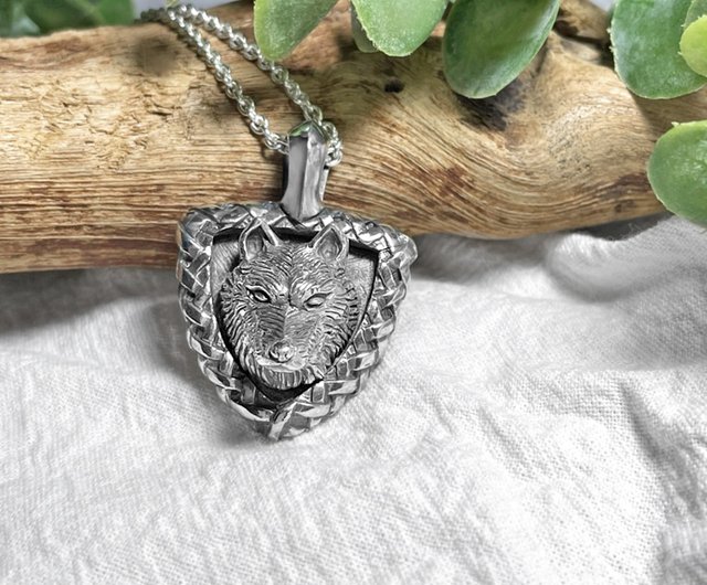 ウルフヘッドシルバーペンダント - ショップ 金霓工房シルバー