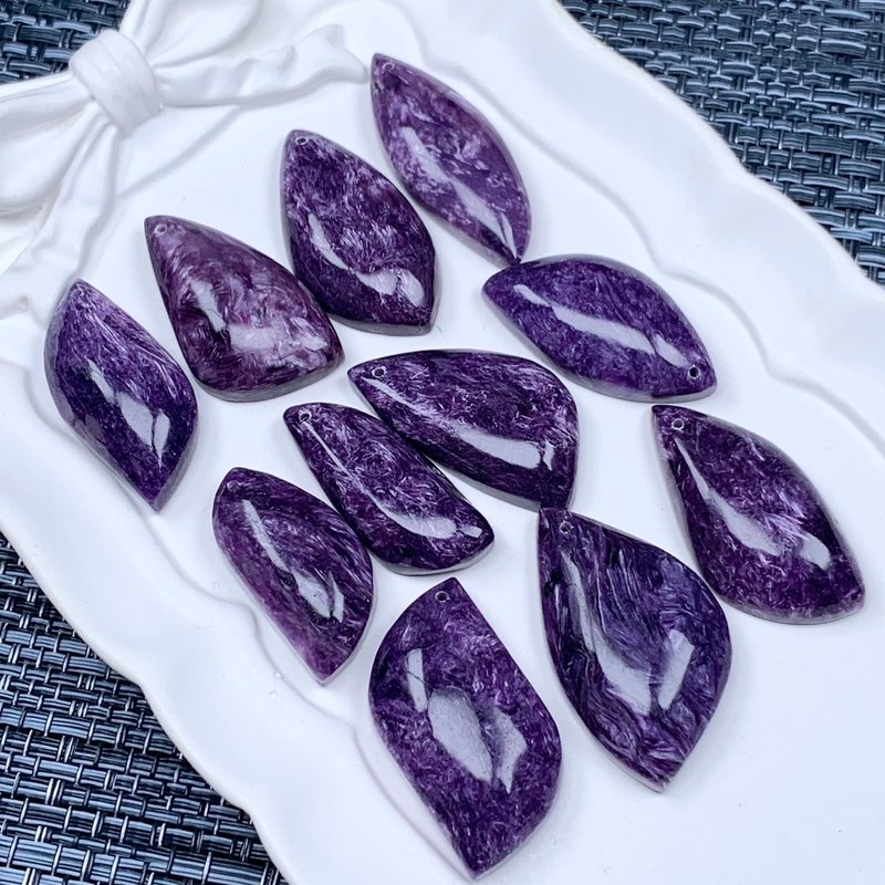 [Inexplicable Grocery Store] Russian Amethyst Pendant Bare Stone - Necklaces - Crystal Purple