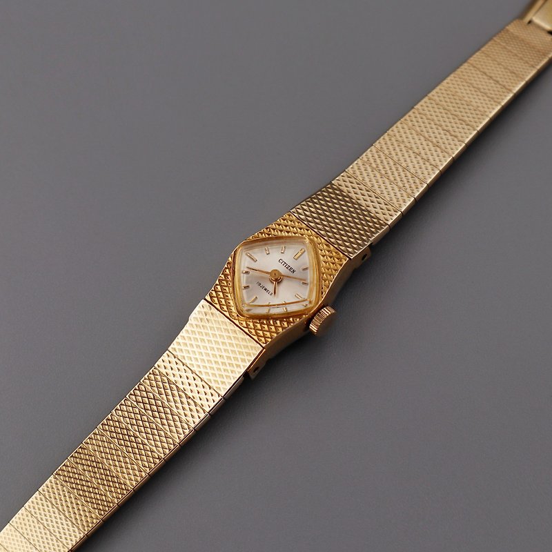CITIZEN Showa hand chain gemstone mechanical antique watch - Women's Watches - Other Metals 