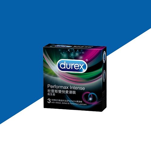 Durex 杜蕾斯旗艦店 【杜蕾斯】雙悅愛潮裝衛生套/保險套3入/1盒