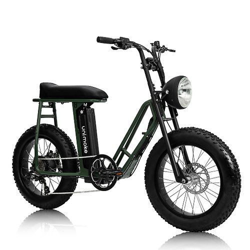 SEic單車工廠 【SEic】復古Unimoke SW低跨版城市電動輔助自行車_街頭墨軍綠