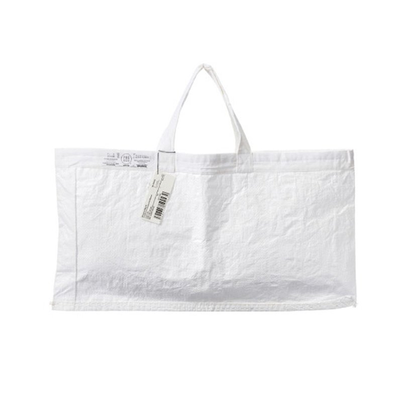 SHOPPING BAG White 32 Green Shopping Bag 32 - White - กระเป๋าถือ - ผ้าฝ้าย/ผ้าลินิน ขาว