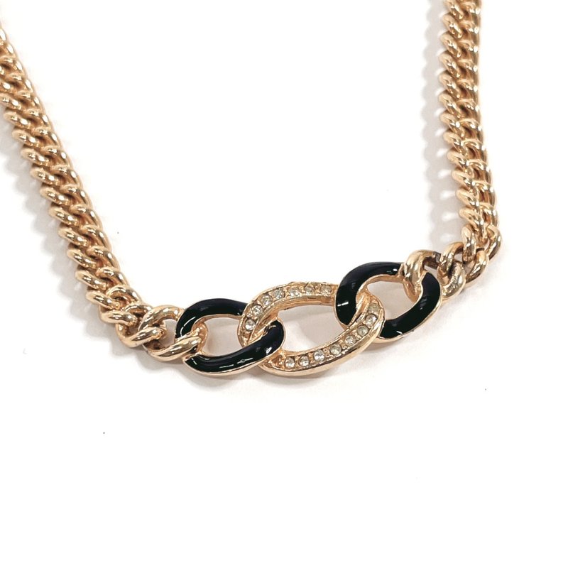 【日本直送 中古美品】クリスチャンディオール Christian Dior ネックレス メタル/ラインストーン ゴールド アクセサリー ヴィンテージ - 項鍊 - 貴金屬 金色