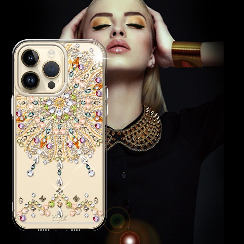 iPhone 14 Full Series Shockproof Double Material Crystal Color Diamond Phone Case-Dazzling - Phone Cases - Other Materials Multicolor