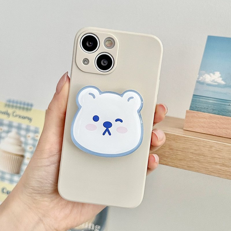 White bear grip smartphone acrylic smart tok - อุปกรณ์เสริมอื่น ๆ - อะคริลิค ขาว