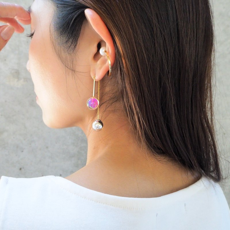 Clackers Kyoto Opal Purple - Earrings & Clip-ons - Other Materials Pink