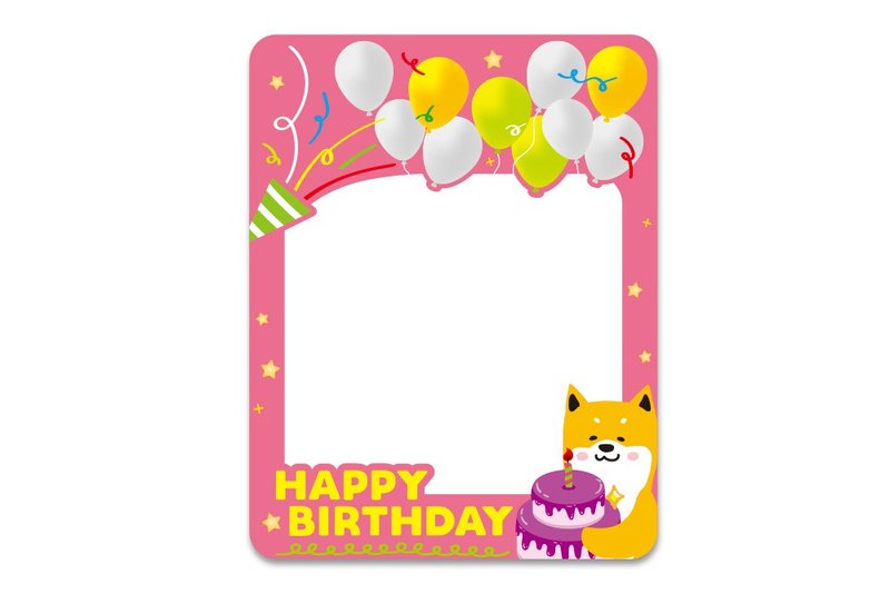 生日快樂拍照框(活動拍照道具)贈小配件 活動必備 打卡 炒熱氣氛 - 其他 - 紙 多色