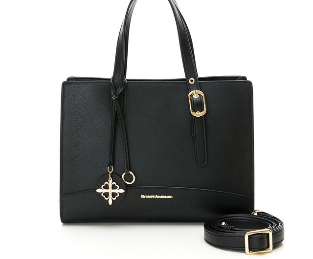 Kim Anderson] Camille Square Adjustable Tote Bag - Elegant Black