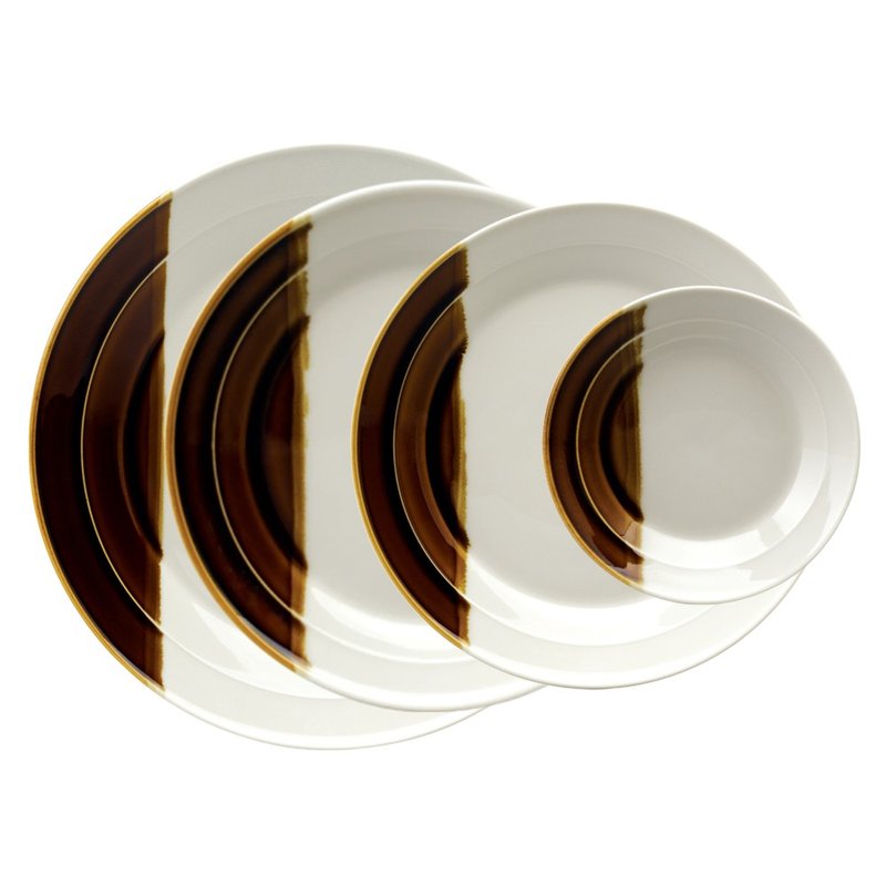 LOVERAMICS Ai Tao Le | Tang Sancai Series - 4 sizes for single entry (caramel color) - Plates & Trays - Pottery Brown