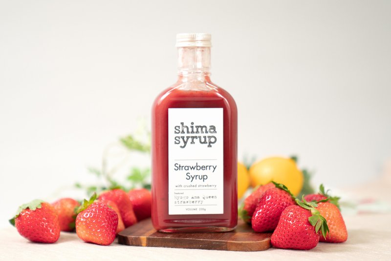 【shima syrup】Strawberry Syrup with crashed strawberry×2 set - น้ำผักผลไม้ - วัสดุอื่นๆ 