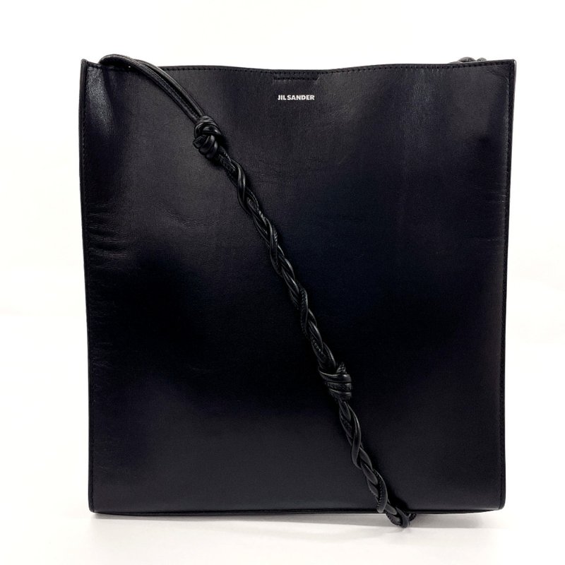 【日本直送 中古美品】ジルサンダー JIL SANDER ショルダーバッグ J07WG0023P4841001 タングル レザー ブラック - 側背包/斜背包 - 真皮 黑色