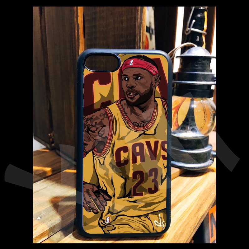 LBJ JAMES NBA 手繪 客製 手機殼 iPhone 14 13 12 11 X 8 7 SE - 手機殼/手機套 - 矽膠 